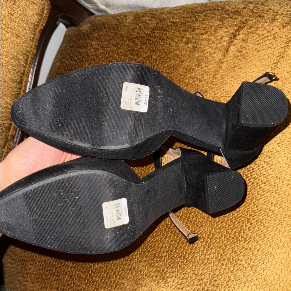 Lane Bryant heels strap Black side 10W Black Heels New ankle strap Heels - Picture 4 of 16
